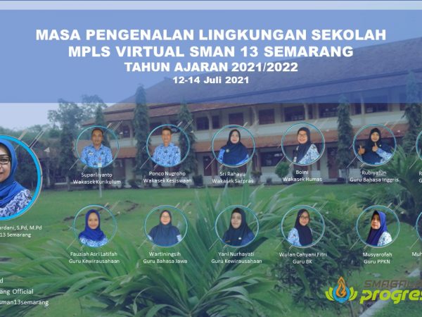 Jadwal MPLS Tahun Pelajaran 2021 / 2022 SMAN 13 Semarang