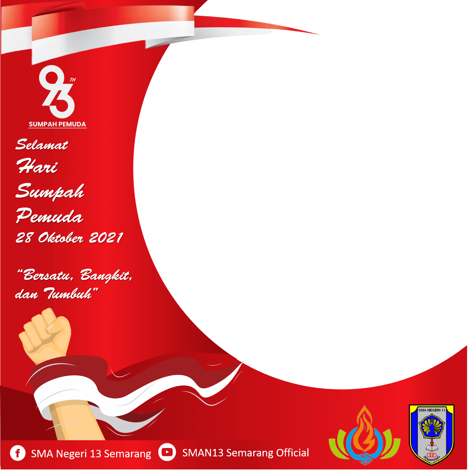 Gerakan Update Status Twibbon Hari Sumpah Pemuda ke 93 SMAN 13 Semarang 2021